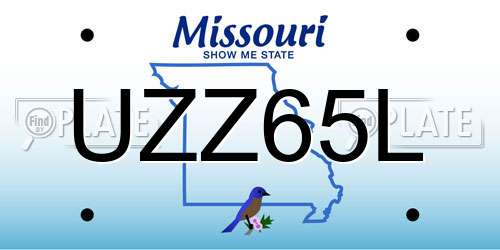 UZZ65L Missouri License Plate