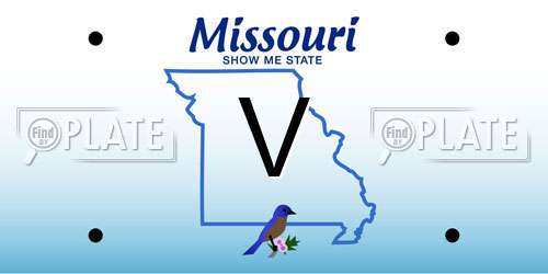 V Missouri License Plate