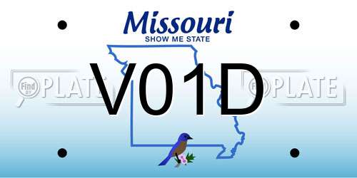V01D Missouri License Plate