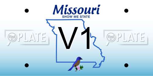 V1 Missouri License Plate