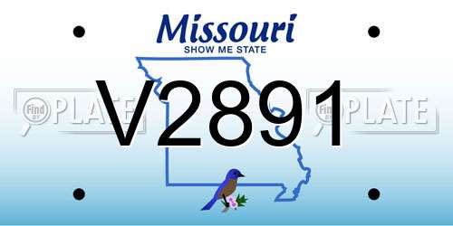 V2891 Missouri License Plate