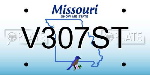 V307ST Missouri License Plate