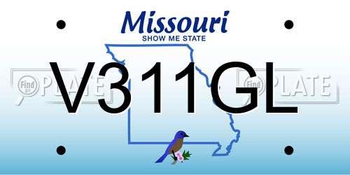 V311GL Missouri License Plate
