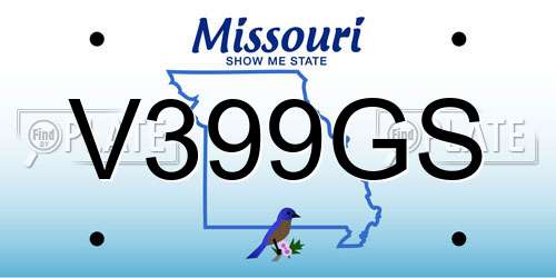 V399GS Missouri License Plate