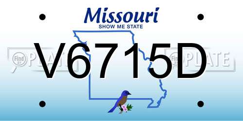 V6715D Missouri License Plate