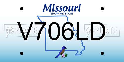 V706LD Missouri License Plate