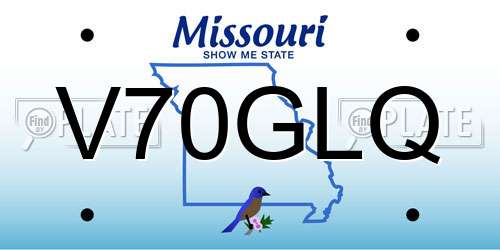 V70GLQ Missouri License Plate
