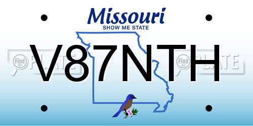 V87NTH Missouri License Plate