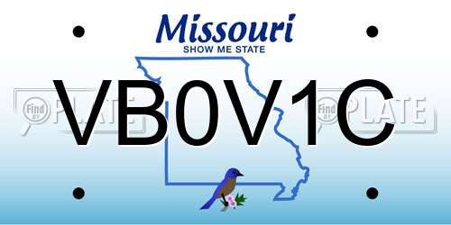 VB0V1C Missouri License Plate