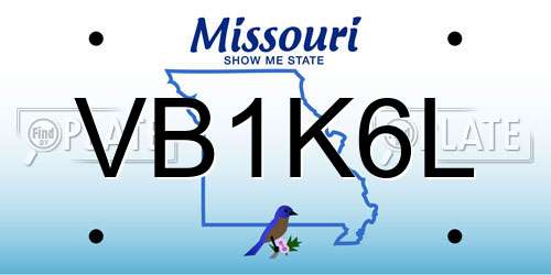 VB1K6L Missouri License Plate