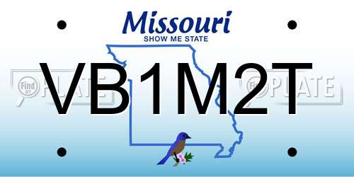 VB1M2T Missouri License Plate