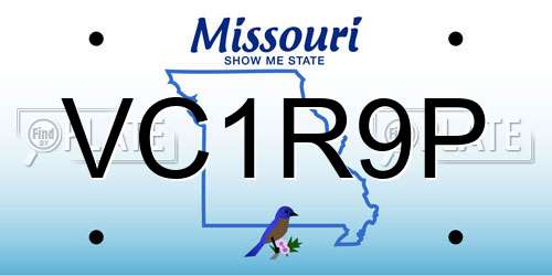 VC1R9P Missouri License Plate