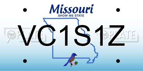 VC1S1Z Missouri License Plate