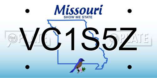 VC1S5Z Missouri License Plate