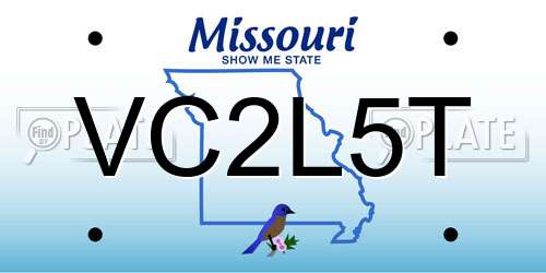 VC2L5T Missouri License Plate
