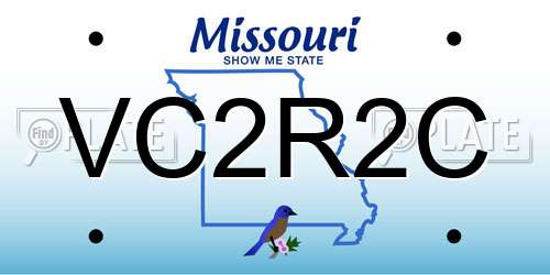 VC2R2C Missouri License Plate