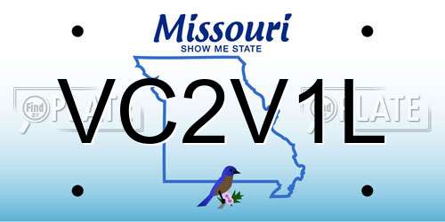 VC2V1L Missouri License Plate