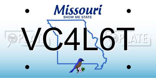 VC4L6T Missouri License Plate