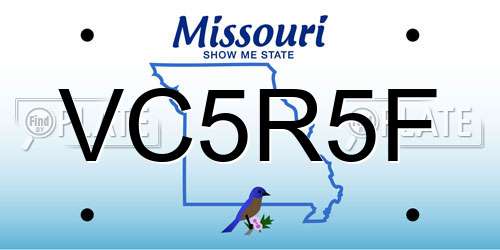 VC5R5F Missouri License Plate