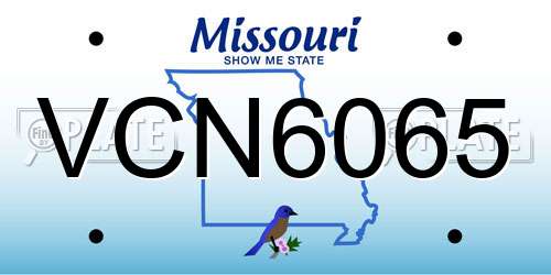 VCN6065 Missouri License Plate