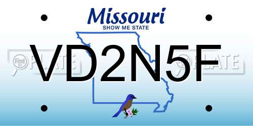 VD2N5F Missouri License Plate