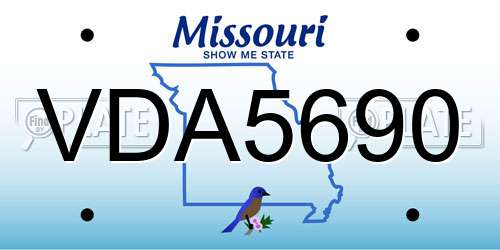 VDA5690 Missouri License Plate