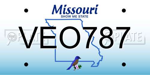 VEO787 Missouri License Plate