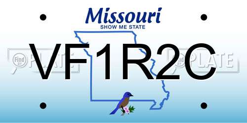 VF1R2C Missouri License Plate