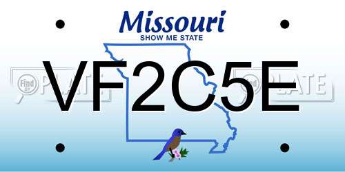 VF2C5E Missouri License Plate