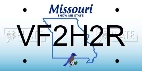 VF2H2R Missouri License Plate