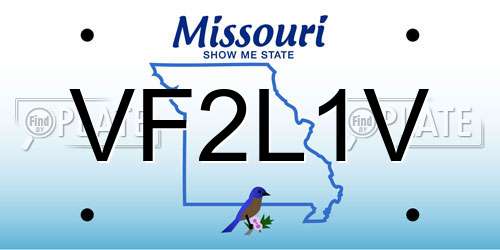 VF2L1V Missouri License Plate