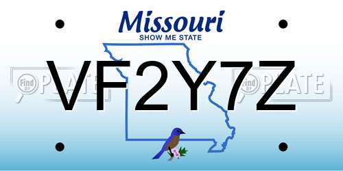 VF2Y7Z Missouri License Plate