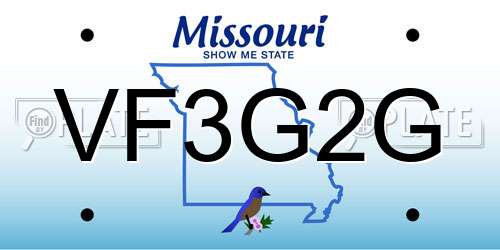 VF3G2G Missouri License Plate
