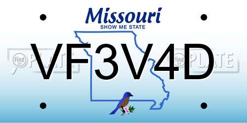 VF3V4D Missouri License Plate
