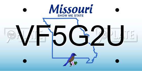 VF5G2U Missouri License Plate