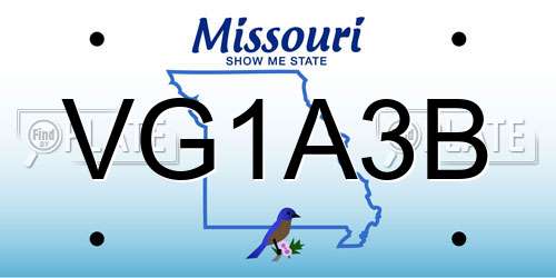 VG1A3B Missouri License Plate