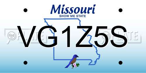 VG1Z5S Missouri License Plate