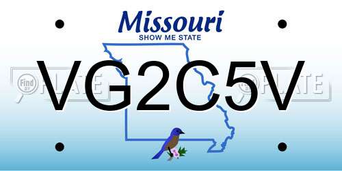 VG2C5V Missouri License Plate