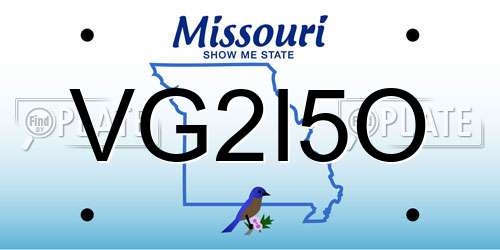 VG2I5O Missouri License Plate