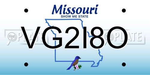 VG2I8O Missouri License Plate