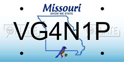 VG4N1P Missouri License Plate