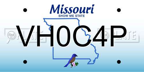 VH0C4P Missouri License Plate