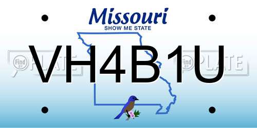 VH4B1U Missouri License Plate