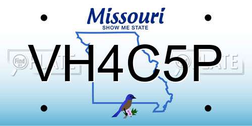 VH4C5P Missouri License Plate
