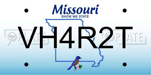 VH4R2T Missouri License Plate