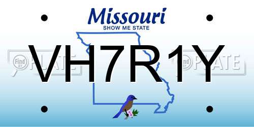 VH7R1Y Missouri License Plate