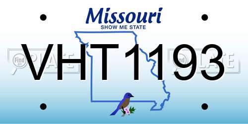VHT1193 Missouri License Plate