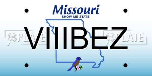 VIIIBEZ Missouri License Plate