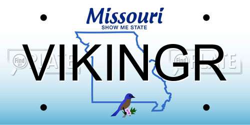 VIKINGR Missouri License Plate
