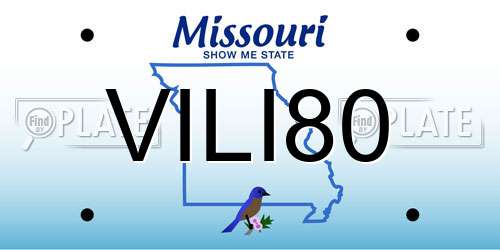 VILI80 Missouri License Plate